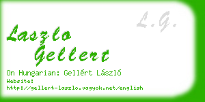laszlo gellert business card